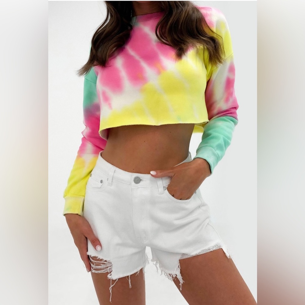 Misguided tie dye crop sweater Size 4